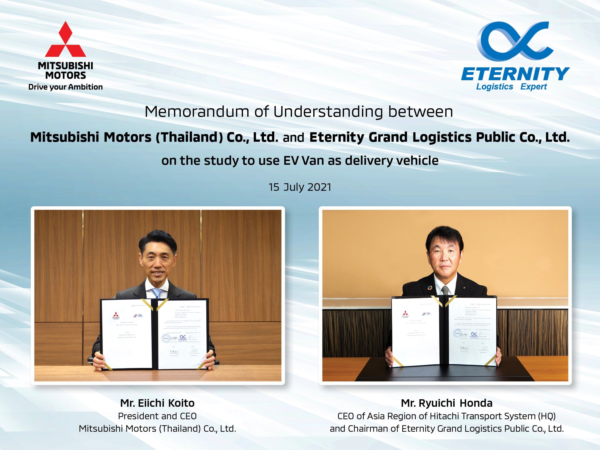 Mitsubishi Motors Thailand Signs MoU with Eternity Grand Logistics to